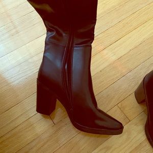 Black Knee High Boots